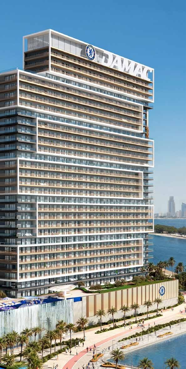 Chelsea Residences by DAMAC, Dubai Maritime City: fachada de una de las torres