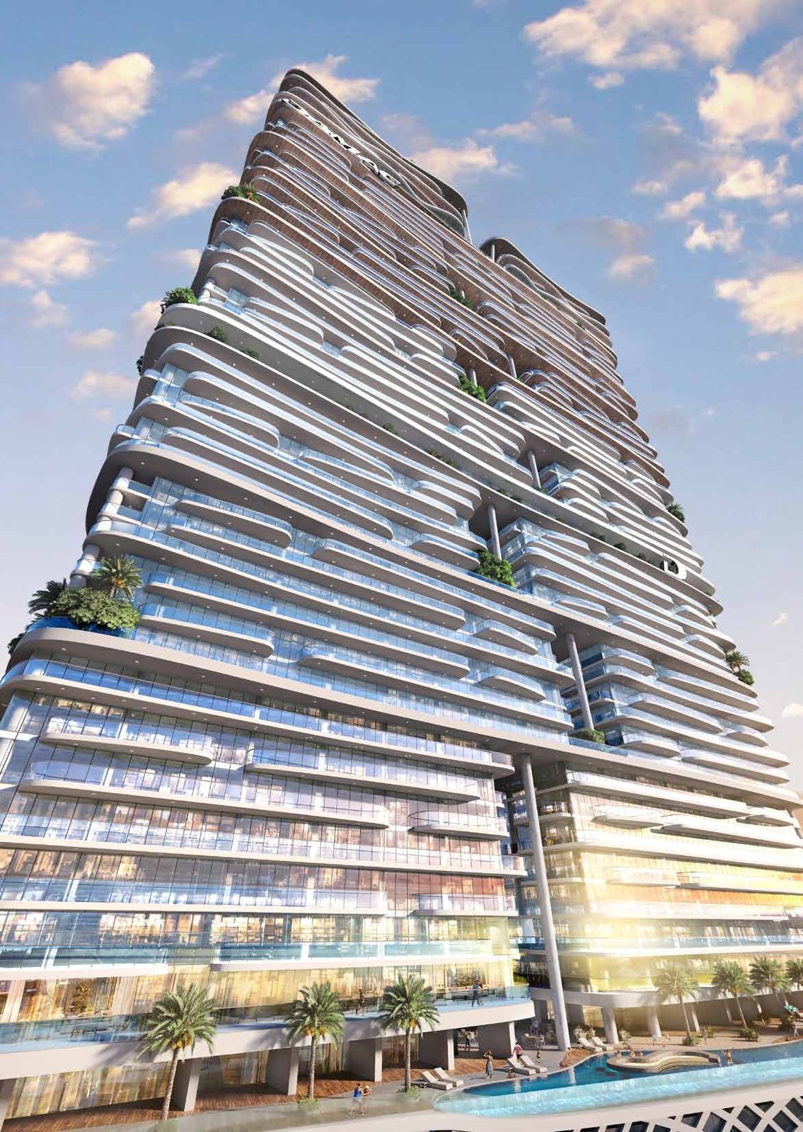 Damac Bay 2, Dubai Harbour: fachada de la torre
