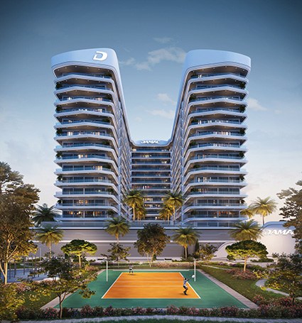 Edificios Damac Elo con pista deportiva en DAMAC Hills 2