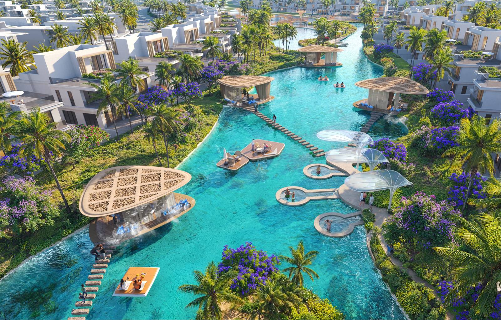 DAMAC Islands 2, Dubailand: canal con pabellones y jacuzzis