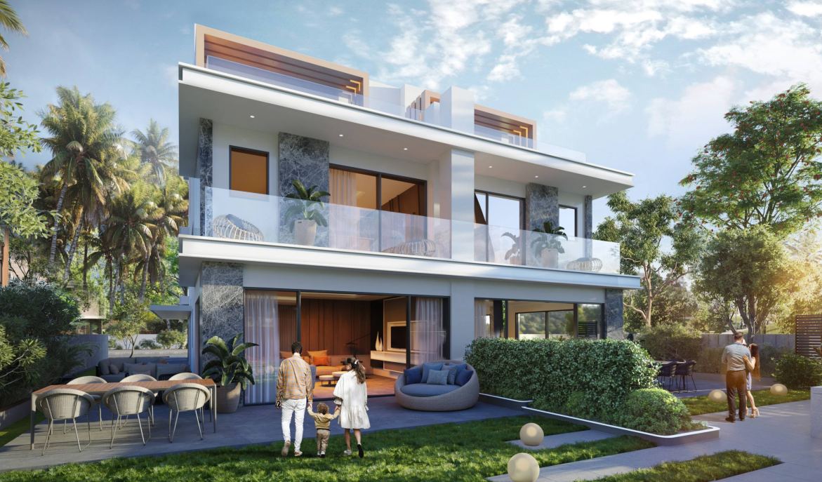 DAMAC Islands 2, Dubailand: jardín de una villa pareada