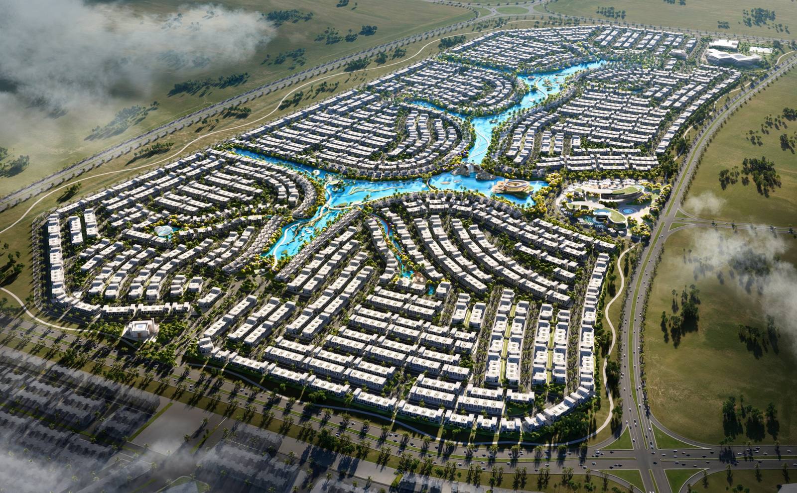 DAMAC Islands 2, Dubailand: vista aérea de toda la comunidad