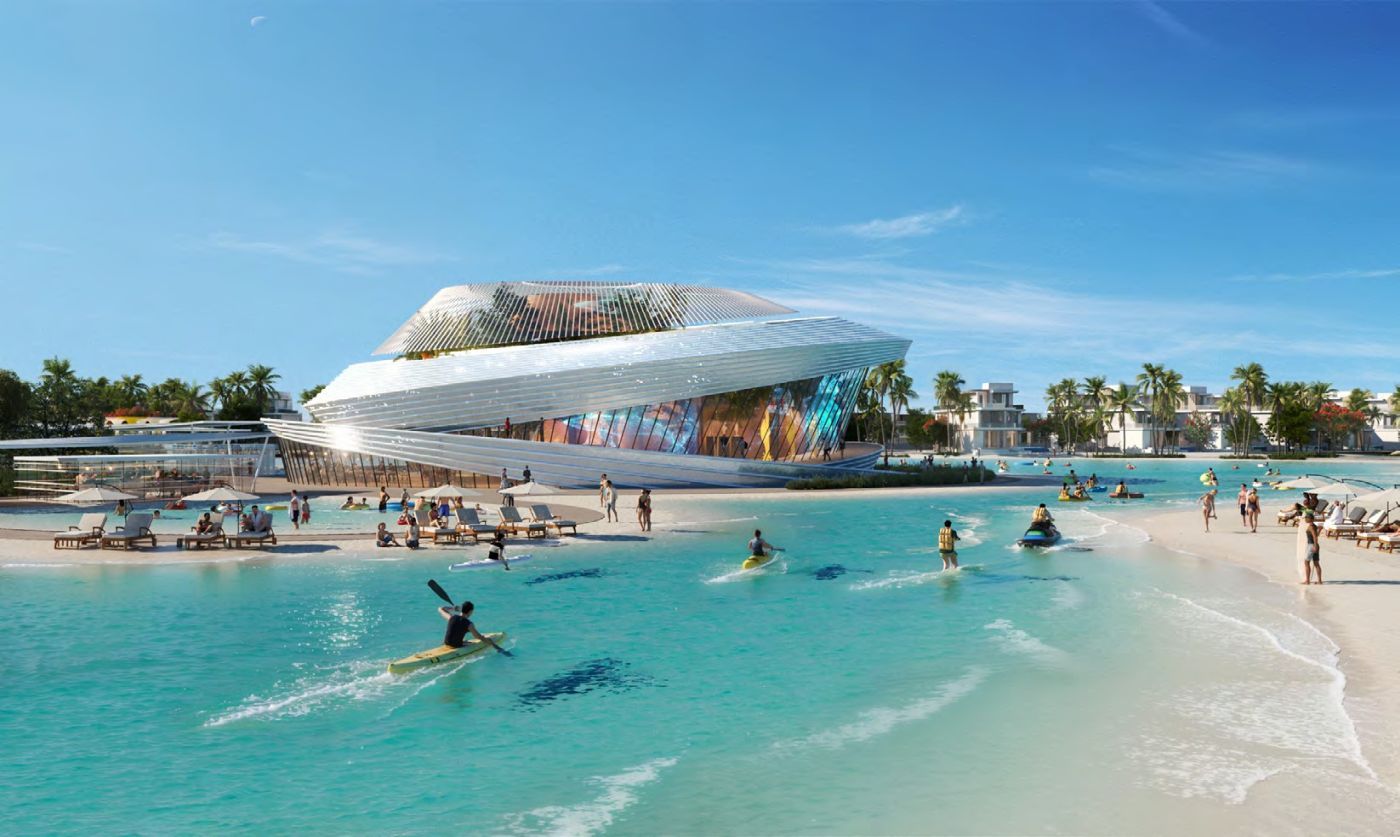 Playa y club de Damac Islands