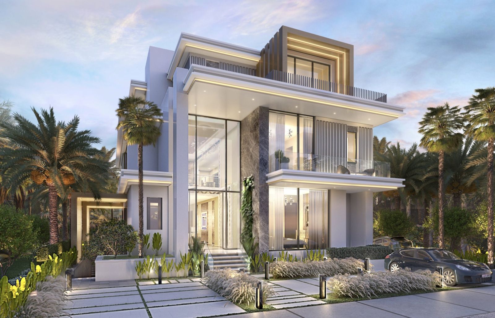 Entrada de una villa de Damac Islands