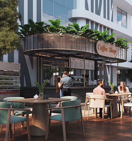 Damac Lagoon Views, Dubái: cafetería de la comunidad