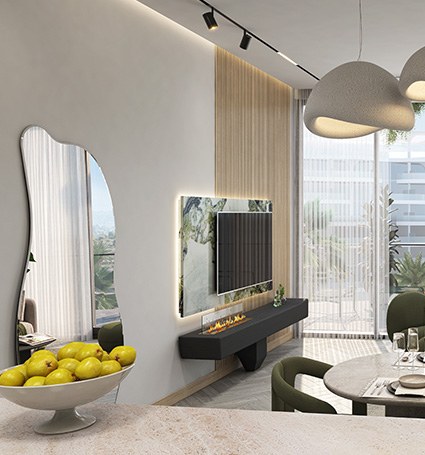 Damac Lagoon Views, Dubái: salón comedor