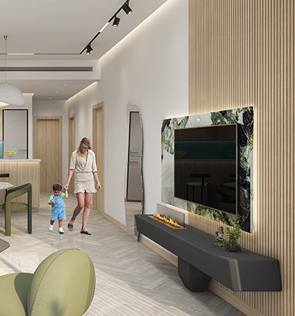 Damac Lagoon Views, Dubái: salón