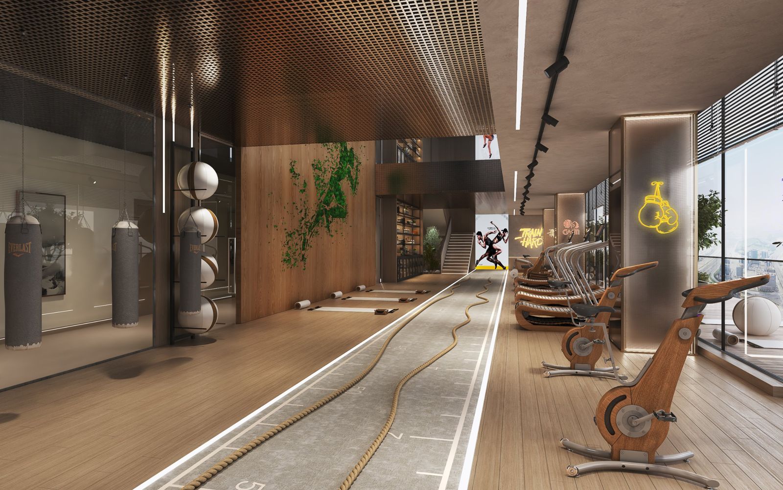 Safa Gate by DAMAC, Sheikh Zayed Road: gimnasio con zona de boxeo